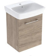 Тумба с раковиной Geberit Selnova Square 50х42 см ДСП орех темный 502.752.00.1