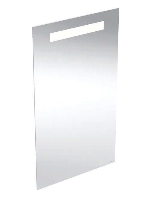 Дзеркало для ванної Geberit Option Basic Square 40х70 підсвічування зверху алюміній анодований 502.803.00.1