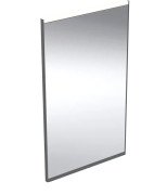 Зеркало для ванной Geberit Option Plus Square 40х70 с прямой и косвенной подсветкой черный матовый/алюминий анодированный 502.780.14.1