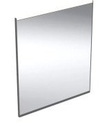 Зеркало для ванной Geberit Option Plus Square 60х70 с прямой и косвенной подсветкой черный матовый/алюминий анодированный 502.781.14.1