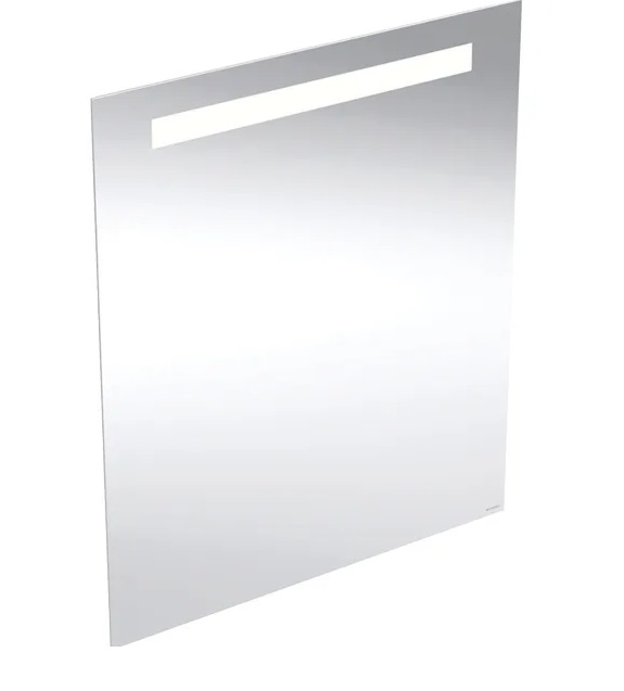 Дзеркало для ванної Geberit Option Basic Square 60х70 підсвічування зверху алюміній анодований 502.805.00.1