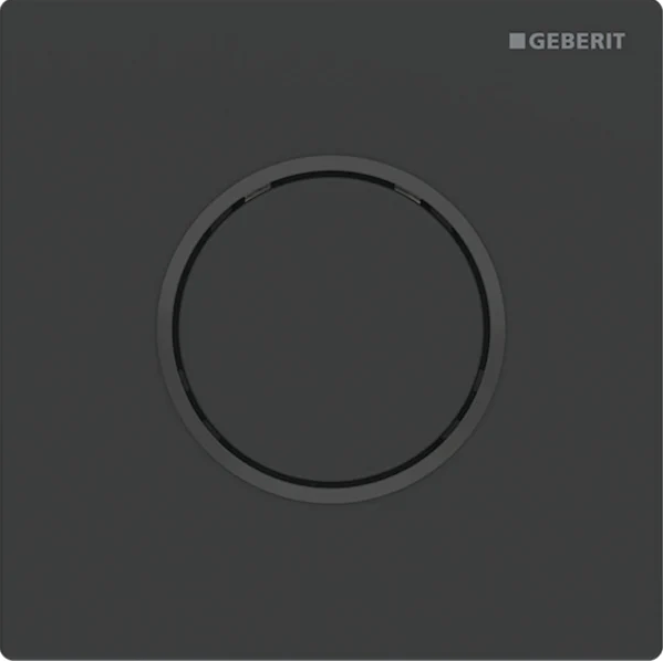 Система пневматического управления смывом писсуара Geberit кнопка смыва 10 нержавеющая сталь черный матовый/черный 116.015.16.1