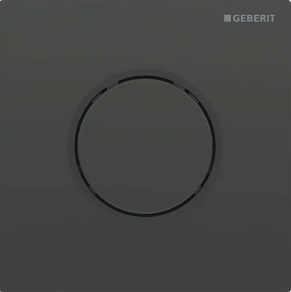 Система пневматичного керування змивом пісуару Geberit кнопка змиву 10 нержавіюча сталь чорний/чорний матовий 116.015.DW.1