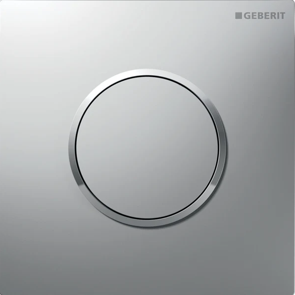 Система пневматического управления смывом писсуара Geberit кнопка смыва 10 пластик матовый хром/глянцевый хром 116.015.JQ.1