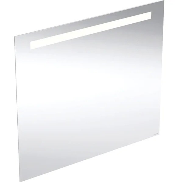 Дзеркало для ванної кімнати Geberit Option Basic Square 80х70 підсвічування зверху алюміній анодований 502.807.00.1