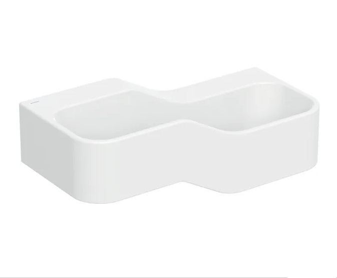 Дитяча раковина Geberit Bambini 90х39 см із двома зонами Varicor білий альпійський 502.974.00.2