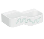 Дитяча раковина Geberit Bambini 90х39 см із двома зонами Varicor білий альпійський декор зелений ліс/світло-зелений 502.974.79.2