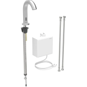 Смеситель для раковины Geberit Piavе с функциональным блоком наружного монтажа питание от сети латунь нержавеющая сталь 116.162.SN.1