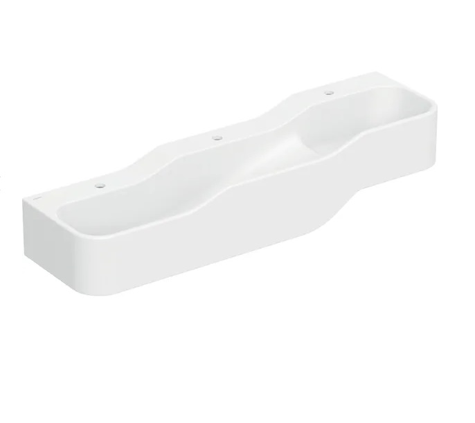 Дитяча раковина Geberit Bambini 140х39 см із трьома зонами Varicor білий альпійський 502.975.00.1