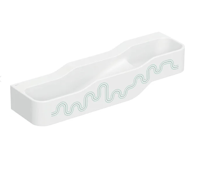 Дитяча раковина Geberit Bambini 140х39 см із трьома зонами Varicor білий альпійський декор зелений ліс/світло-зелений 502.975.79.2