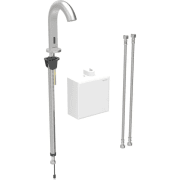 Змішувач для раковини Geberit Piavе живлення від генератора з функціональним блоком зовнішнього монтажу чорний латунь нерж сталь 116.166.SN.1