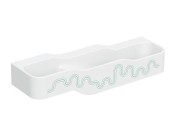 Детская раковина Geberit Bambini 140х39 см с тремя зонами Varicor белый альпийский декор зеленый лес/светло-зеленый 502.976.79.2