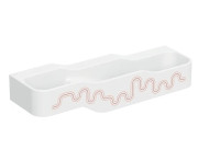 Детская раковина Geberit Bambini 140х39 см с тремя зонами Varicor белый альпийский декор карминово-красный/оранжевый 502.976.FY.2