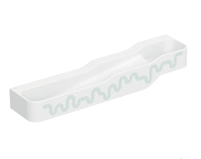 Детская раковина Geberit Bambini 180х39 см с четырьмя зонами Varicor белый альпийский декор зеленый лес/светло-зеленый 502.977.79.2