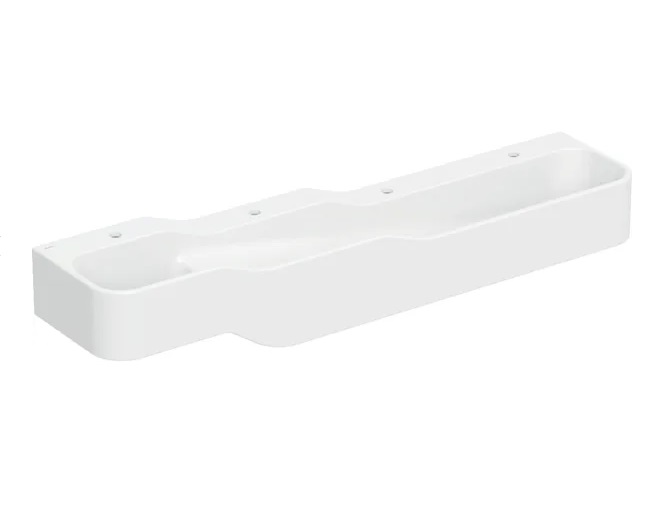 Детская раковина Geberit Bambini 180х39 см с четырьмя зонами Varicor белый альпийский 502.978.00.1