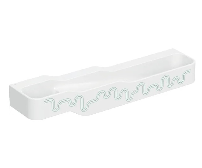 Детская раковина Geberit Bambini 180х39 см с четырьмя зонами Varicor белый альпийский декор зеленый лес/светло-зеленый 502.978.79.2