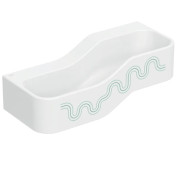 Детская раковина Geberit Bambini 90х39 см с двумя зонами Varicor белый альпийский декор зеленый лес/светло-зеленый 502.973.79.2