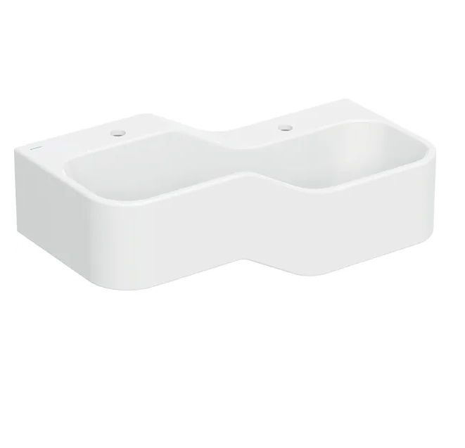 Детская раковина Geberit Bambini 90х39 см с двумя зонами Varicor белый альпийский 502.974.00.1