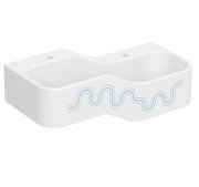 Дитяча раковина Geberit Bambini 90х39 см із двома зонами Varicor білий альпійський декор синій океан/блакитний 502.974.SX.1