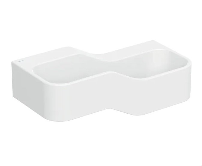 Детская раковина Geberit Bambini 90х39 см с двумя зонами Varicor белый альпийский 502.974.00.2