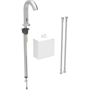 Смеситель для раковины Geberit Piavе питание от батарей с функциональным блоком наружного монтажа латунь нерж сталь 116.164.SN.1