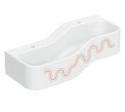 Дитяча раковина Geberit Bambini 90х39 см із двома зонами Varicor білий альпійський декор карміново-червоний/помаранчевий 502.973.FY.1