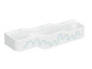 Дитяча раковина Geberit Bambini 140х39 см із трьома зонами Varicor білий альпійський декор синій океан/блакитний 502.976.SX.1