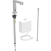 Змішувач для раковини Geberit Brenta живлення від мережі з функціональним блоком зовнішнього монтажу латунь нерж сталь матова 116.171.SN.1