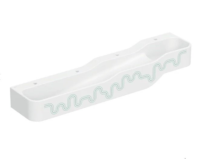 Дитяча раковина Geberit Bambini 180х39 см із чотирма зонами Varicor білий альпійський декор зелений ліс/світло-зелений 502.977.79.1