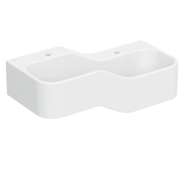 Дитяча раковина Geberit Bambini 90х39 см із двома зонами Varicor білий альпійський 502.974.00.1