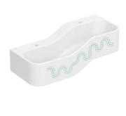 Дитяча раковина Geberit Bambini 90х39 см із двома зонами Varicor білий альпійський/декор зелений ліс/світло-зелений 502.973.79.1