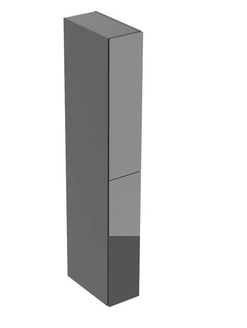 Пенал для ванной Geberit подвесной 24х48х180 см ДСП лава матовый/стекло глянцевое 503.011.JK.2