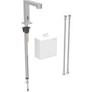 Змішувач для раковини Geberit Brenta живлення від батарей з функціональним блоком зовнішнього монтажу латунь нерж сталь матова 116.174.SN.1