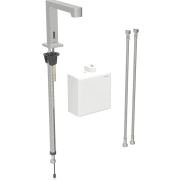 Смеситель для раковины Geberit Brenta питание от батарей с функциональным блоком наружного монтажа латунь нерж сталь матовая 116.174.SN.1