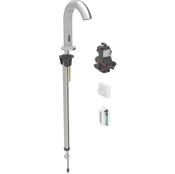 Змішувач для раковини Geberit Piave живлення від генератора для функціонального блока прихованого монтажу латунь нерж сталь матовий 116.186.SN.1