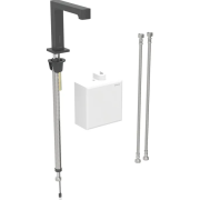 Змішувач для раковини Geberit Brenta живлення від генератора з функціональним блоком зовнішнього монтажу латунь чорний матовий116.176.14.1