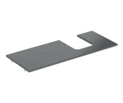 Столешница под раковину Geberit One 119х47,3 см вырез справа керамогранит черный мрамор 505.145.00.2