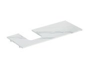 Столешница под раковину Geberit One 119х47,3 см вырез слева керамогранит белый мрамор 505.125.00.1