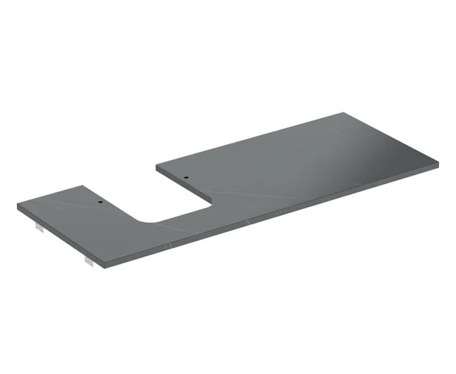 Столешница под раковину Geberit One 119х47,3 см вырез слева керамогранит черный мрамор 505.125.00.2