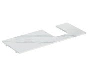 Столешница под раковину Geberit One 119х47,3 см вырез справа керамогранит белый мрамор 505.145.00.1