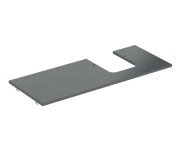 Столешница под раковину Geberit One 119х47,3 см вырез справа керамогранит черный мрамор 505.145.00.2