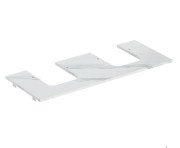 Столешница под раковину Geberit One 119х47,3 см вырез слева и справа керамогранит белый мрамор  505.175.00.1