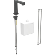 Смеситель для раковины Geberit Brenta питание от батарей с функциональным блоком наружного монтажа латунь черный матовый 116.178.14.1