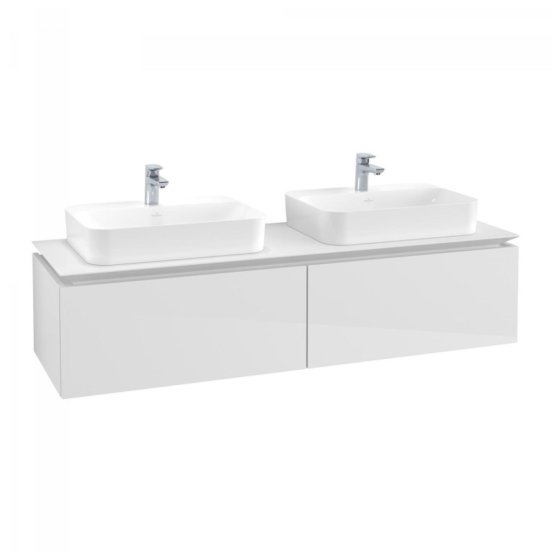 Тумба під раковину Villeroy & Boch Legato 160х38 см МДФ/ДСП білий глянсовий B76700DH