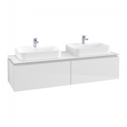 Тумба під раковину Villeroy & Boch Legato 160х38 см МДФ/ДСП білий глянсовий B76700DH