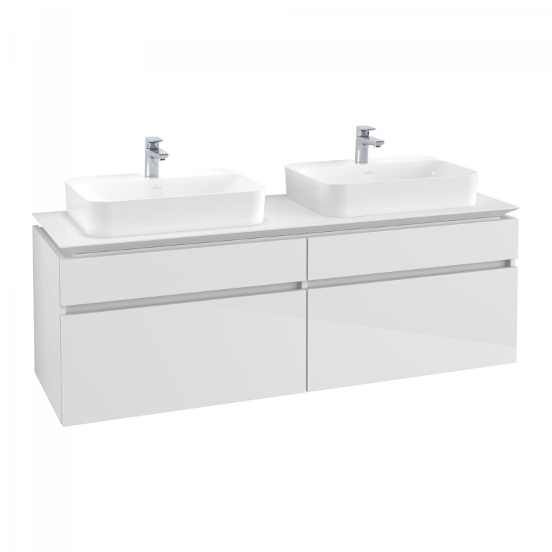 Тумба під раковину Villeroy & Boch Legato 160х55 см МДФ/ДСП білий глянсовий B76800DH