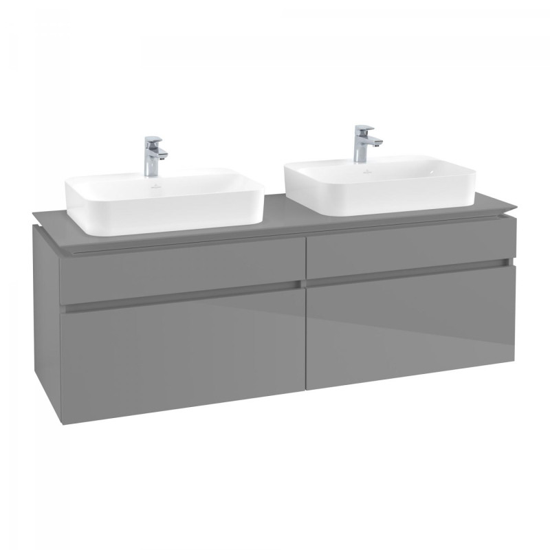 Тумба під раковину Villeroy & Boch Legato 160х55 см МДФ/ДСП глянсовий сірий B76800FP