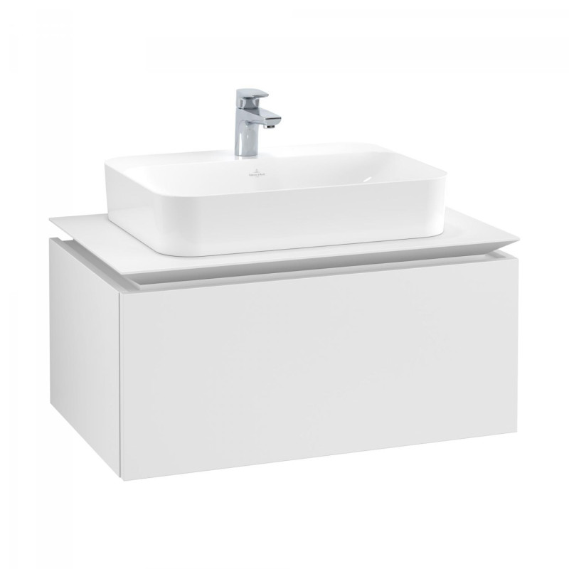 Тумба під раковину Villeroy & Boch Legato 80х38 см ДСП білий матовий B75300MS