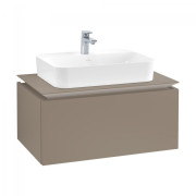 Тумба під раковину Villeroy & Boch Legato 80х38 см ДСП сірий трюфель B75300VG