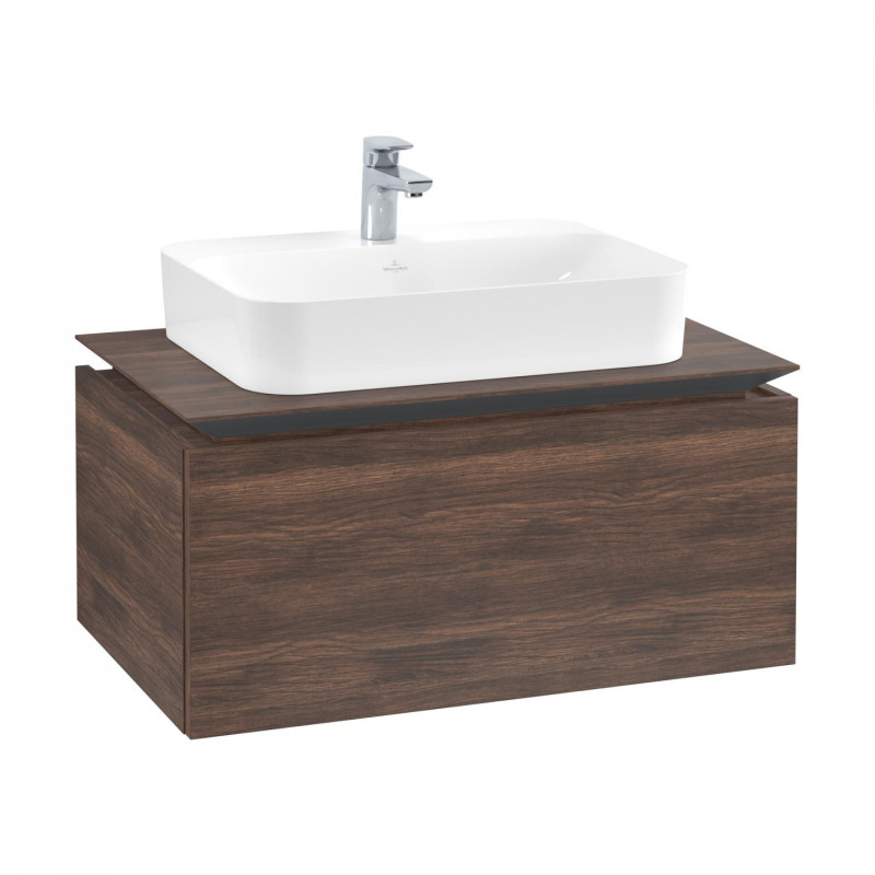 Тумба под раковину Villeroy & Boch Legato 80х38 см ДСП дуб аризона B75300VH